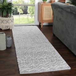 Cheap ✔️ Miranda Haus Boho Geometric Indoor Plush Shag Area Rug Cream/black 😀 -Miranda Haus Shop unnamed file 2964