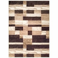 Coupon ⭐ Miranda Haus Adabella Non-Slip Modern Patchwork Foldable Washable Area Rug Chocolate 😉 -Miranda Haus Shop unnamed file 2966