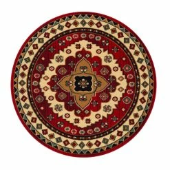 Deals 😍 Miranda Haus Folk Diamond Rustic Eclectic Power-Loomed Indoor Area Rug Red 🎁 -Miranda Haus Shop unnamed file 2983