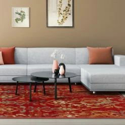 Hot Sale 😉 Miranda Haus Lafayette Modern Floral Damask Indoor Area Rug Collection Maroon 😀 -Miranda Haus Shop unnamed file 3004