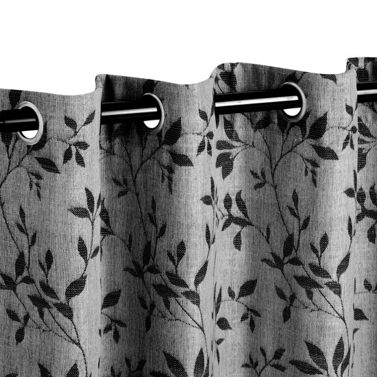 Top 10 π Decorative Vintage Leaves Jacquard Curtain Set With 2 Panels By Miranda Haus Black-white β 4 Top 10 π Decorative Vintage Leaves Jacquard Curtain Set With 2 Panels By Miranda Haus Black-white β - Image 2