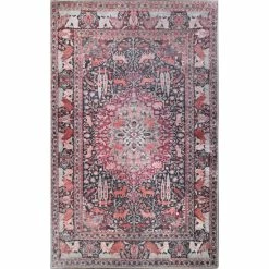 Hot Sale 👏 Miranda Haus Bohemian Oriental And Nature Indoor Polyester Area Rug Charcoal 💯 -Miranda Haus Shop unnamed file 3063
