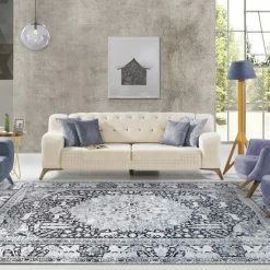 Hot Sale 👏 Miranda Haus Bohemian Oriental And Nature Indoor Polyester Area Rug Charcoal 💯 -Miranda Haus Shop unnamed file 3068