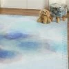 Flash Sale 🥰 Miranda Haus Watercolor Abstract Polyester Indoor Kids' Area Rug Cerulean Blue 😉 -Miranda Haus Shop unnamed file 3070