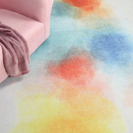 Flash Sale π₯° Miranda Haus Watercolor Abstract Polyester Indoor Kids' Area Rug Cerulean Blue π 6 Flash Sale π₯° Miranda Haus Watercolor Abstract Polyester Indoor Kids' Area Rug Cerulean Blue π - Image 4