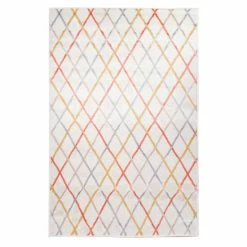 Budget 🌟 Miranda Haus Modern Geometric Diamond Trellis Indoor Area Rug Bone 🔔 -Miranda Haus Shop unnamed file 3088