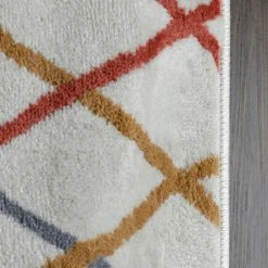 Budget 🌟 Miranda Haus Modern Geometric Diamond Trellis Indoor Area Rug Bone 🔔 -Miranda Haus Shop unnamed file 3089