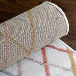 Budget 🌟 Miranda Haus Modern Geometric Diamond Trellis Indoor Area Rug Bone 🔔 -Miranda Haus Shop unnamed file 3090