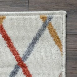 Budget 🌟 Miranda Haus Modern Geometric Diamond Trellis Indoor Area Rug Bone 🔔 -Miranda Haus Shop unnamed file 3092