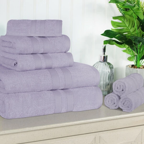 Flash Sale π Miranda Haus 100% Ultra Soft Cotton Quick-Drying 8-Piece Absorbent Medium Weight Solid Towel Set Silver π 9 Flash Sale π Miranda Haus 100% Ultra Soft Cotton Quick-Drying 8-Piece Absorbent Medium Weight Solid Towel Set Silver π - Image 7