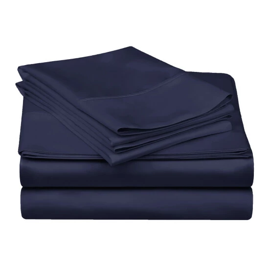 Discount π Miranda Haus Egyptian Cotton Sateen 300-Thread Count Solid Sheet Set- Split King Navy Blue π€© 5 Discount π Miranda Haus Egyptian Cotton Sateen 300-Thread Count Solid Sheet Set- Split King Navy Blue π€© - Image 3