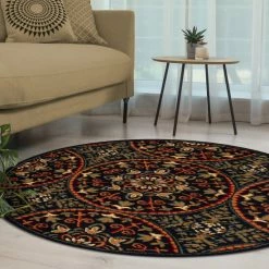 Cheap 💯 Miranda Haus Abstract Geometric Medallion Power-Loomed Indoor Area Rug Midnight Blue 😍 -Miranda Haus Shop unnamed file 3148