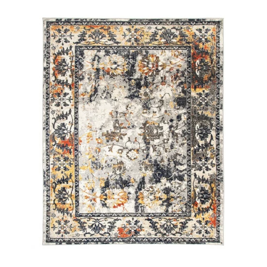 Brand new β Miranda Haus Altair Distressed Abstract Florals Area Rug Charcoal π 4 Brand new β Miranda Haus Altair Distressed Abstract Florals Area Rug Charcoal π - Image 2