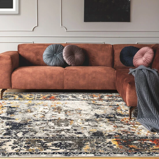 Brand new β Miranda Haus Altair Distressed Abstract Florals Area Rug Charcoal π 7 Brand new β Miranda Haus Altair Distressed Abstract Florals Area Rug Charcoal π - Image 5