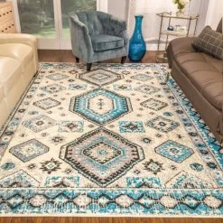 Promo ⌛ Miranda Haus Walsh Aztec Geometric Indoor Southwestern Area Rug Ocean Blue 🎉 -Miranda Haus Shop unnamed file 3169