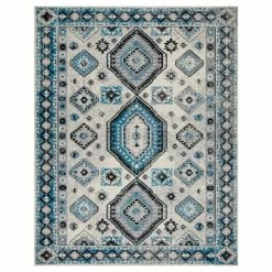 Promo ⌛ Miranda Haus Walsh Aztec Geometric Indoor Southwestern Area Rug Ocean Blue 🎉 -Miranda Haus Shop unnamed file 3170