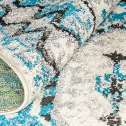Promo ⌛ Miranda Haus Walsh Aztec Geometric Indoor Southwestern Area Rug Ocean Blue 🎉 -Miranda Haus Shop unnamed file 3171
