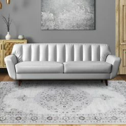 Promo 🔥 Miranda Haus Oriental Medallion Farmhouse Polyester Indoor Area Rug Grey 🤩