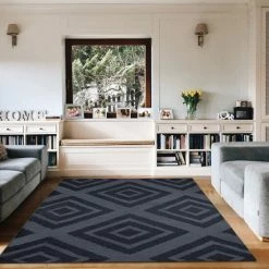 Coupon 🤩 Miranda Haus Ellie Abstract Diamond Motif Area Rug Midnight Blue 🧨 -Miranda Haus Shop unnamed file 3237