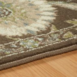 Best Pirce 🎉 Miranda Haus Vintage Floral Polypropylene Indoor Brown Area Rug 🔔 -Miranda Haus Shop unnamed file 3248