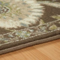 Best Pirce 🎉 Miranda Haus Vintage Floral Polypropylene Indoor Brown Area Rug 🔔 -Miranda Haus Shop unnamed file 3253