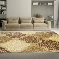Deals 🎁 Miranda Haus Danvers Traditional Damask Indoor Area Rug Collection Black 🎁