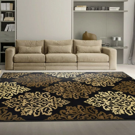 Deals ๐ Miranda Haus Danvers Traditional Damask Indoor Area Rug Collection Black ๐ 4 Deals ๐ Miranda Haus Danvers Traditional Damask Indoor Area Rug Collection Black ๐ - Image 2