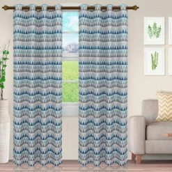 Cheap 🌟 Modern Jacquard Sand Semi-Sheer Window Curtain Panels By Miranda Haus ✨