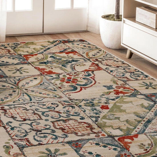 Cheapest π Miranda Haus Lani Teal Rustic Patchwork Polypropylene Indoor Area Rug π― 9 Cheapest π Miranda Haus Lani Teal Rustic Patchwork Polypropylene Indoor Area Rug π― - Image 7