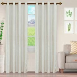 Hot Sale 🤩 Miranda Haus Hebbe Cascade Jacquard Grommet Curtain Panel (Set Of 2) Grey ⭐ -Miranda Haus Shop unnamed file 3297