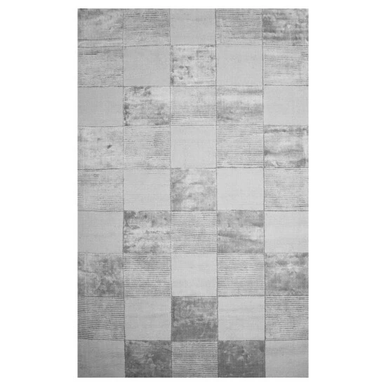 Best reviews of π Miranda Haus Checkered Hand Woven Bohemian Viscose Area Rug Grey π 4 Best reviews of π Miranda Haus Checkered Hand Woven Bohemian Viscose Area Rug Grey π - Image 2