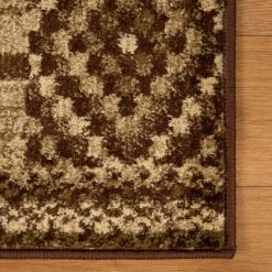 Buy ✨ Miranda Haus Modern Block Patchwork Power-Loomed Indoor Area Rug Taupe 🎁 -Miranda Haus Shop unnamed file 3361