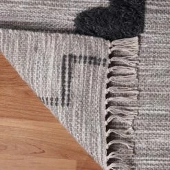 Discount 🧨 Miranda Haus Bohemian Trellis Handmade Wool Indoor Area Rug With Cotton Backing And Fringes Charcoal 🔔 -Miranda Haus Shop unnamed file 3369
