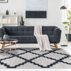 Discount 🧨 Miranda Haus Bohemian Trellis Handmade Wool Indoor Area Rug With Cotton Backing And Fringes Charcoal 🔔 -Miranda Haus Shop unnamed file 3371