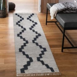 Discount 🧨 Miranda Haus Bohemian Trellis Handmade Wool Indoor Area Rug With Cotton Backing And Fringes Charcoal 🔔 -Miranda Haus Shop unnamed file 3373