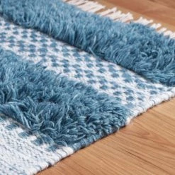 New 🥰 Miranda Haus Striped Rustic Diamond Handmade Wool Indoor Area Rug With Cotton Backing And Fringes Black 🔔 -Miranda Haus Shop unnamed file 3394