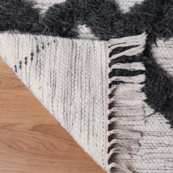 Promo 👏 Miranda Haus Modern Farmhouse Trellis Handmade Wool Indoor Area Rug With Cotton Backing And Fringes Charcoal 🔔 -Miranda Haus Shop unnamed file 3418