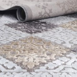 Wholesale 😉 Miranda Haus Floral Medallion Sculpted High-Low Pile Polyester Area Rug Brown/beige 🛒 -Miranda Haus Shop unnamed file 3441