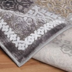 Wholesale 😉 Miranda Haus Floral Medallion Sculpted High-Low Pile Polyester Area Rug Brown/beige 🛒 -Miranda Haus Shop unnamed file 3442