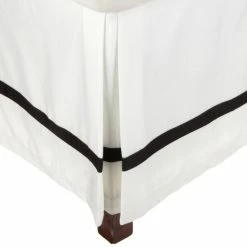 Cheapest ⭐ Miranda Haus Hotel 300 Thread Count Cotton 15-inch Drop Bed 👗 Skirt White/chocolate 🥰