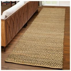Deals 🧨 Miranda Haus Natural Jute Flatweave Diamond Reversible Black Area Rug Grey 😍