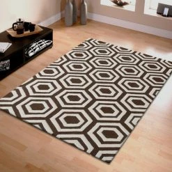 Cheap ⌛ Miranda Haus Collection Hand Tufted Geometric Wool Rug (5' X 8') (India) - 5' X 8' 🤩