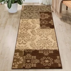 Cheap 🧨 Miranda Haus Floral Geometric Blocks Power-Loomed Indoor Area Rug Beige 🎉 -Miranda Haus Shop unnamed file 3478