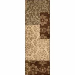 Cheap 🧨 Miranda Haus Floral Geometric Blocks Power-Loomed Indoor Area Rug Beige 🎉 -Miranda Haus Shop unnamed file 3479