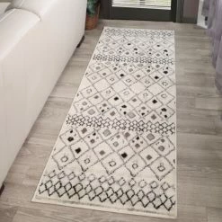 Promo 🤩 Miranda Haus Brent Diamond Trellis Slate Indoor Bohemian Area Rug ⭐ -Miranda Haus Shop unnamed file 3483