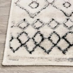 Promo 🤩 Miranda Haus Brent Diamond Trellis Slate Indoor Bohemian Area Rug ⭐ -Miranda Haus Shop unnamed file 3485