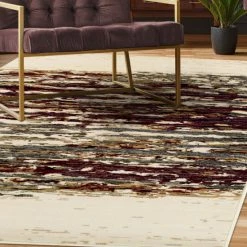 Best reviews of ⌛ Miranda Haus Modern Abstract Polypropylene Indoor Area Rug Burgundy ✔️ -Miranda Haus Shop unnamed file 3518