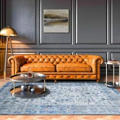 Hot Sale ⌛ Miranda Haus Distressed Floral Medallion Indoor Polyester Area Rug Dark Walnut ⌛ -Miranda Haus Shop unnamed file 3566