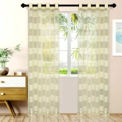 Coupon 🎁 Miranda Haus Alzane Rope Sheer Grommet Curtain Panel Set 👏