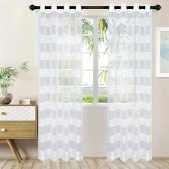 Coupon 🎁 Miranda Haus Alzane Rope Sheer Grommet Curtain Panel Set 👏 -Miranda Haus Shop unnamed file 3581
